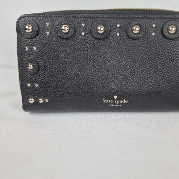 Kate Spade Studded Black Leather Wallet - Picture 11 of 16
